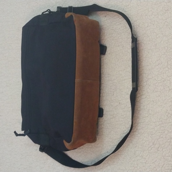 Western Pack Black/Brown Ballistic Nylon Messenger Bag/Satchel - Picture 9 of 16